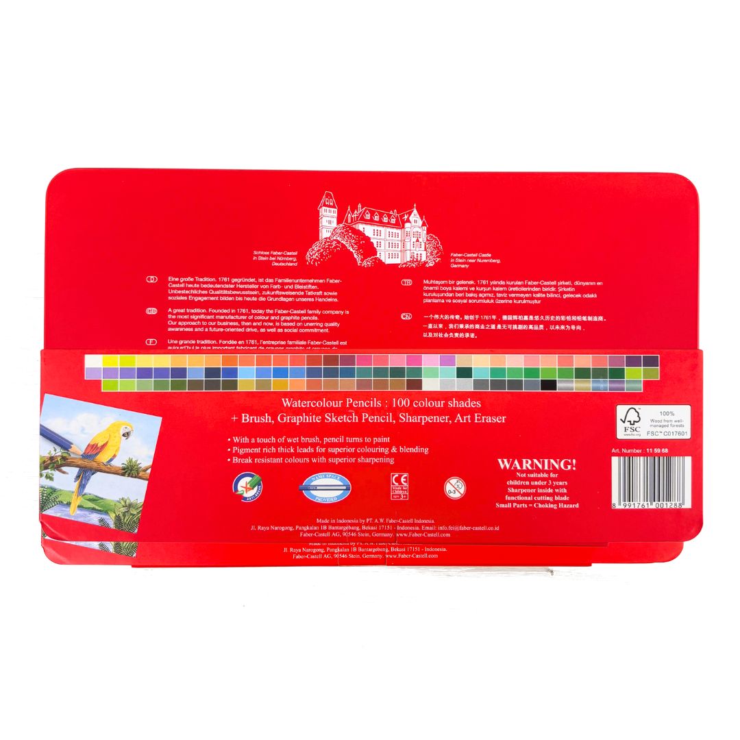 100 Watercolour Pencil Sketch Set